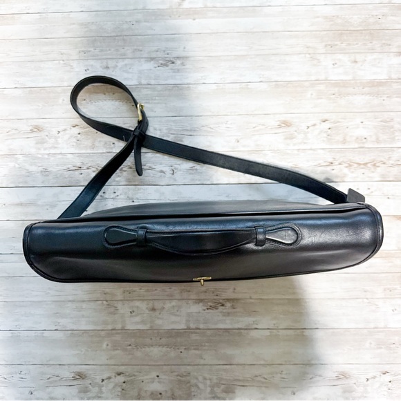 Coach 5265 Vintage Lexington Leather Briefcase Black Laptop Messenger - Picture 6 of 10